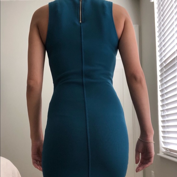 Aqua bodycon mini dress - Picture 3 of 3